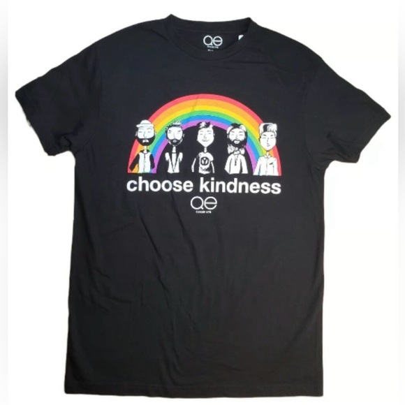 Queer Eye Other - Queer Eye Rainbow Choose Kindness Tee Black